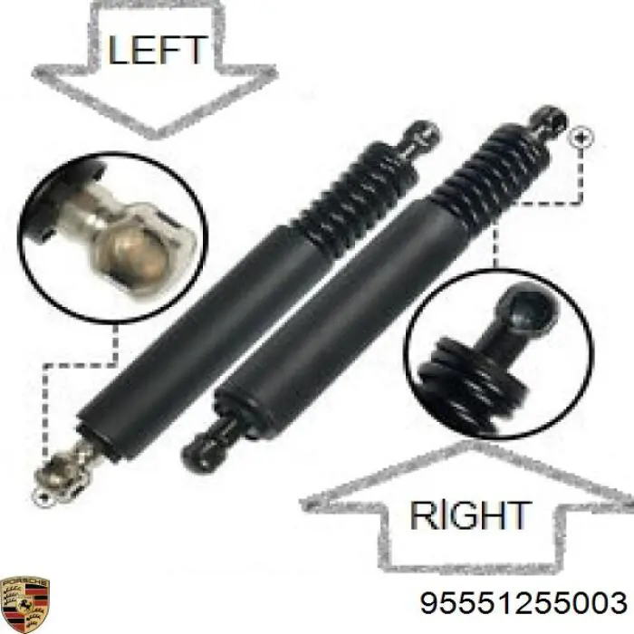95551255003 Porsche Амортизатор крышки багажника
