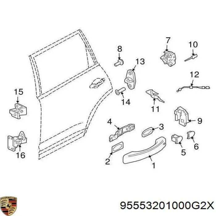 95553201000G2X Porsche 