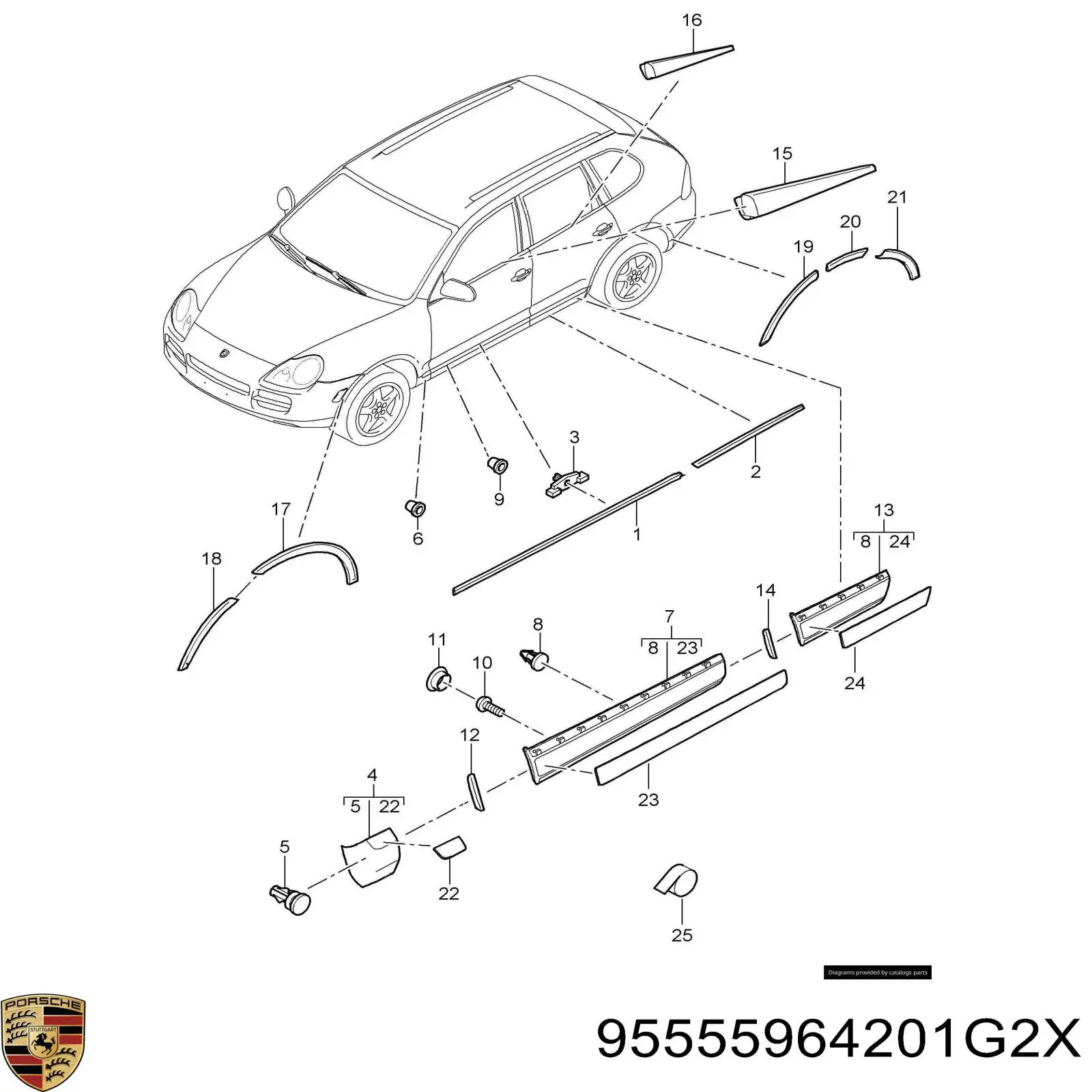  95555964201G2X Porsche
