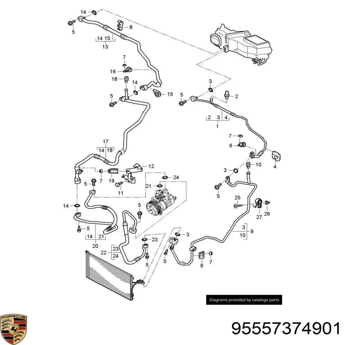 Купить 95557374901 Porsche 