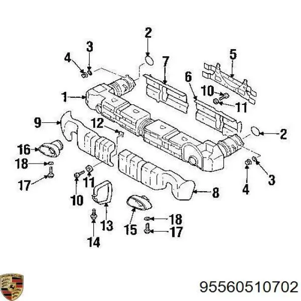 Купить 95560510702 Porsche 