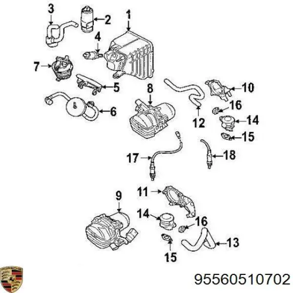  Porsche 95560510702 цена, от 204.61 USD