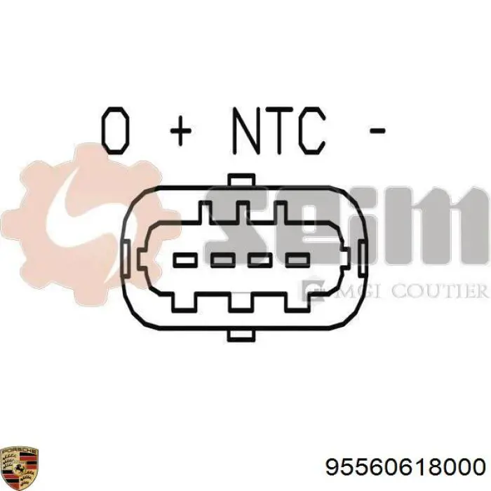 Купить 95560618000 Porsche Датчик нагнетания воздуха в турбину