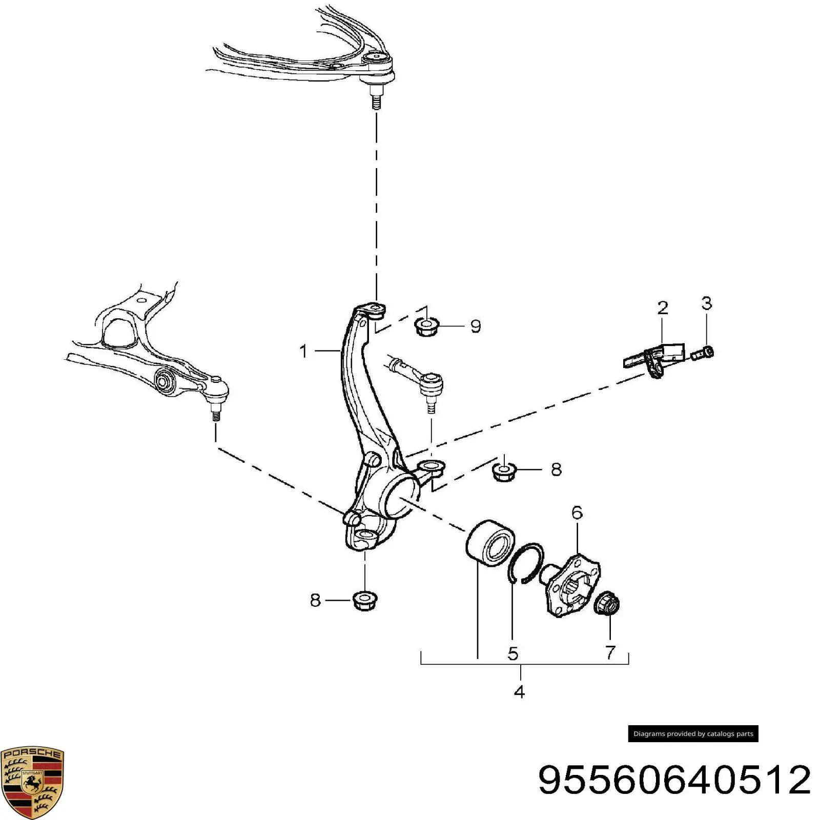 Датчик АБС задний левый 95560640512 Porsche
