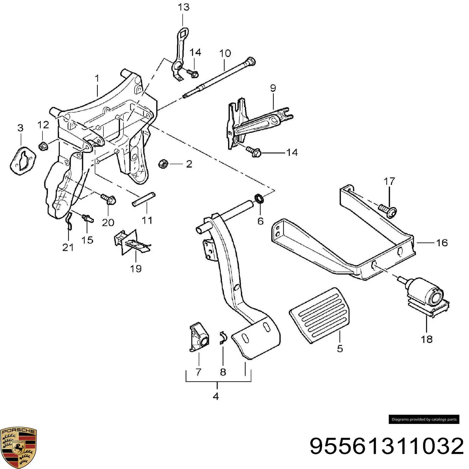 Лягушка Porsche 95561311032 цена, от 6.40 USD