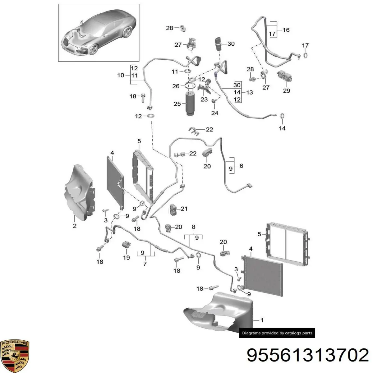 Датчик абсолютного давления кондиционера Porsche 95561313702 цена, от 18.81 USD