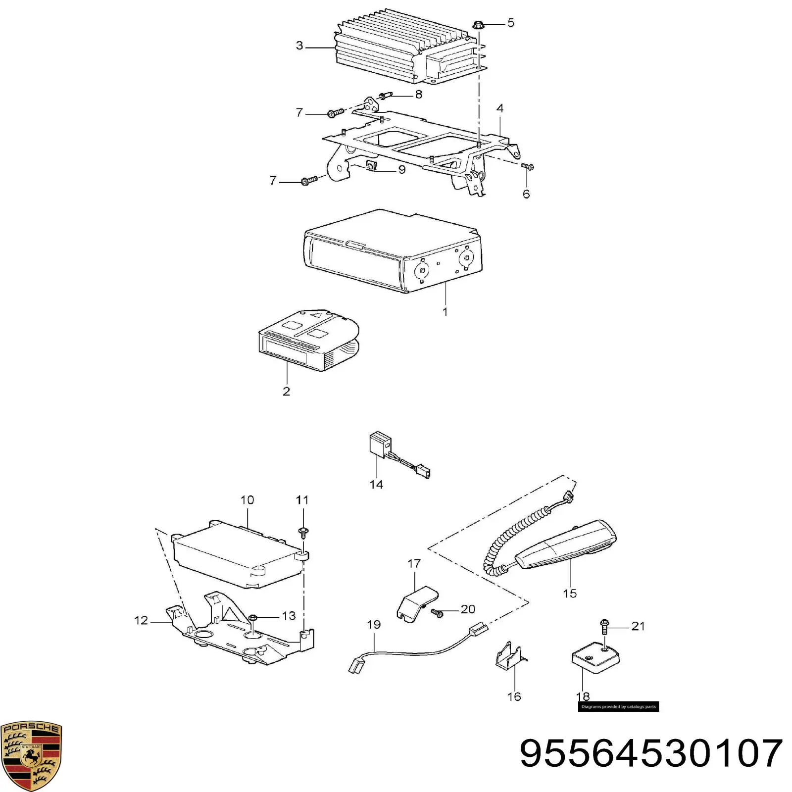 95564530107 Porsche Усилитель звука аудиосистемы
