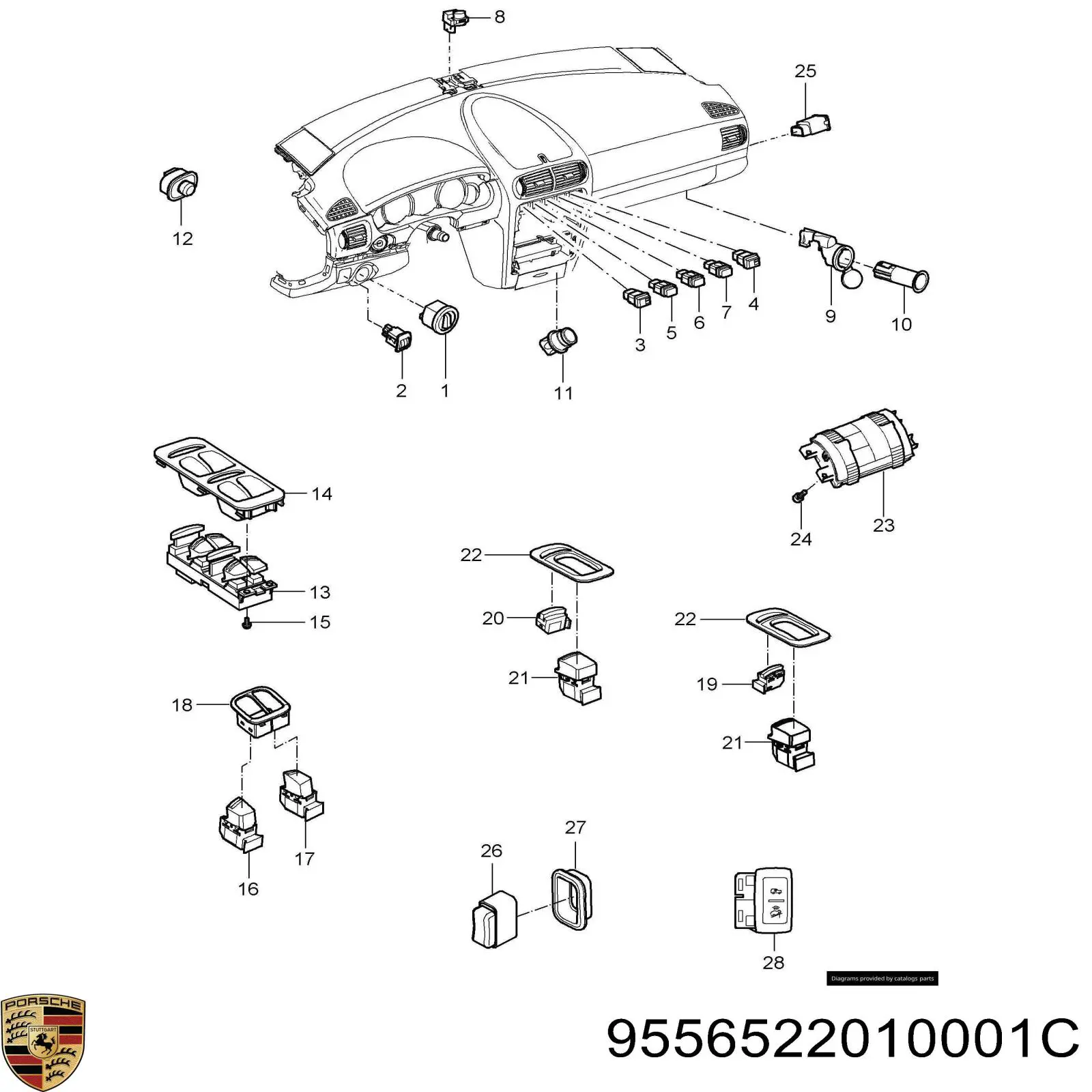 Прикуриватель 9556522010001C Porsche