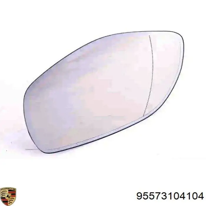 Купить 95573104104 Porsche Стекло зеркала заднего вида, левого