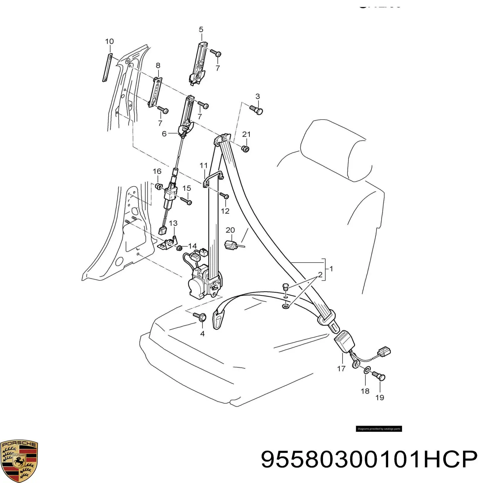  95580300101HCP Porsche