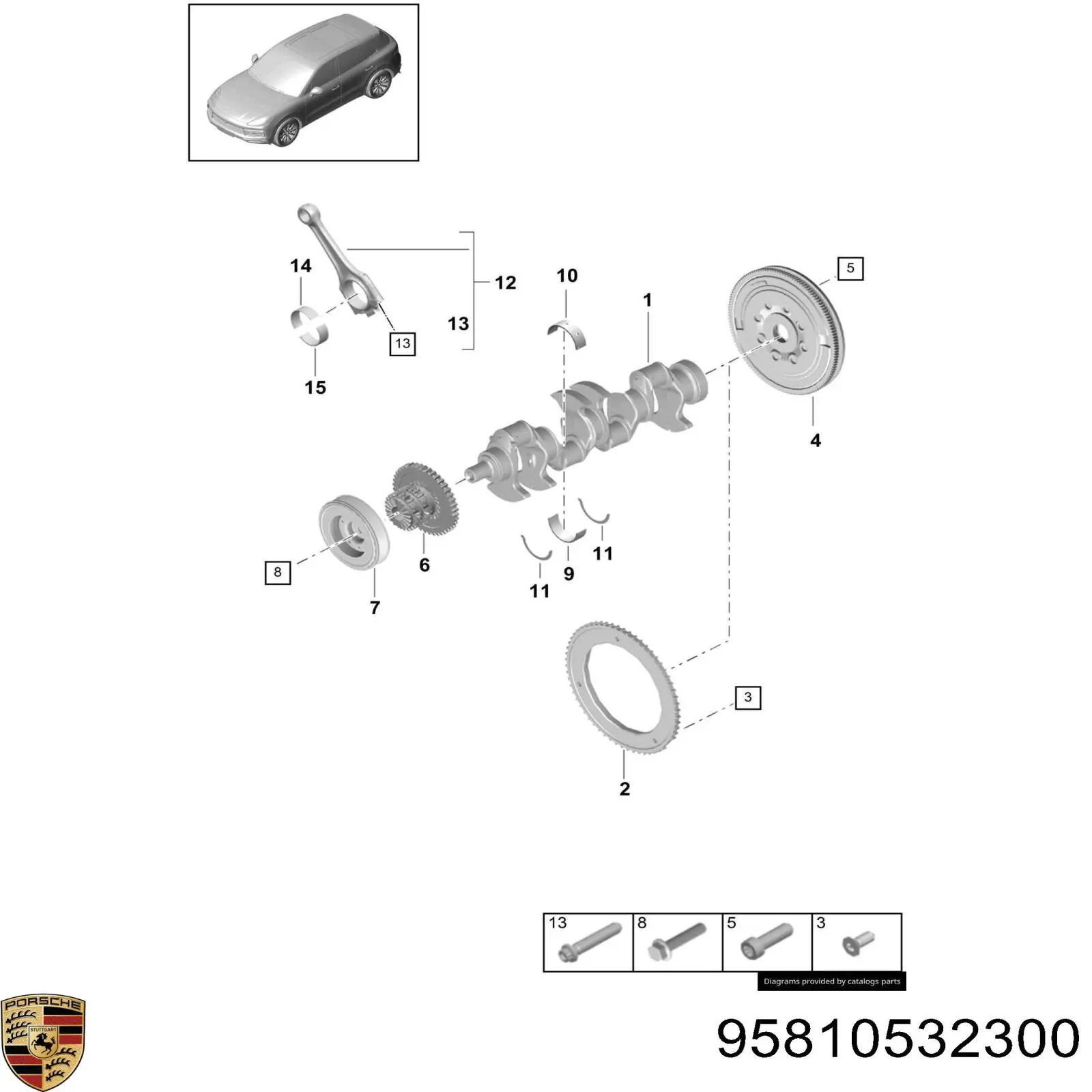 Маховик двигателя Porsche 95810532300 цена, от 808.59 USD