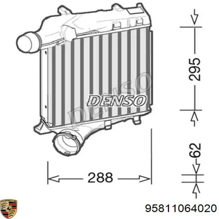 Система охлаждения наддувочного воздуха Porsche 95811064020 цена, от 761.10 USD