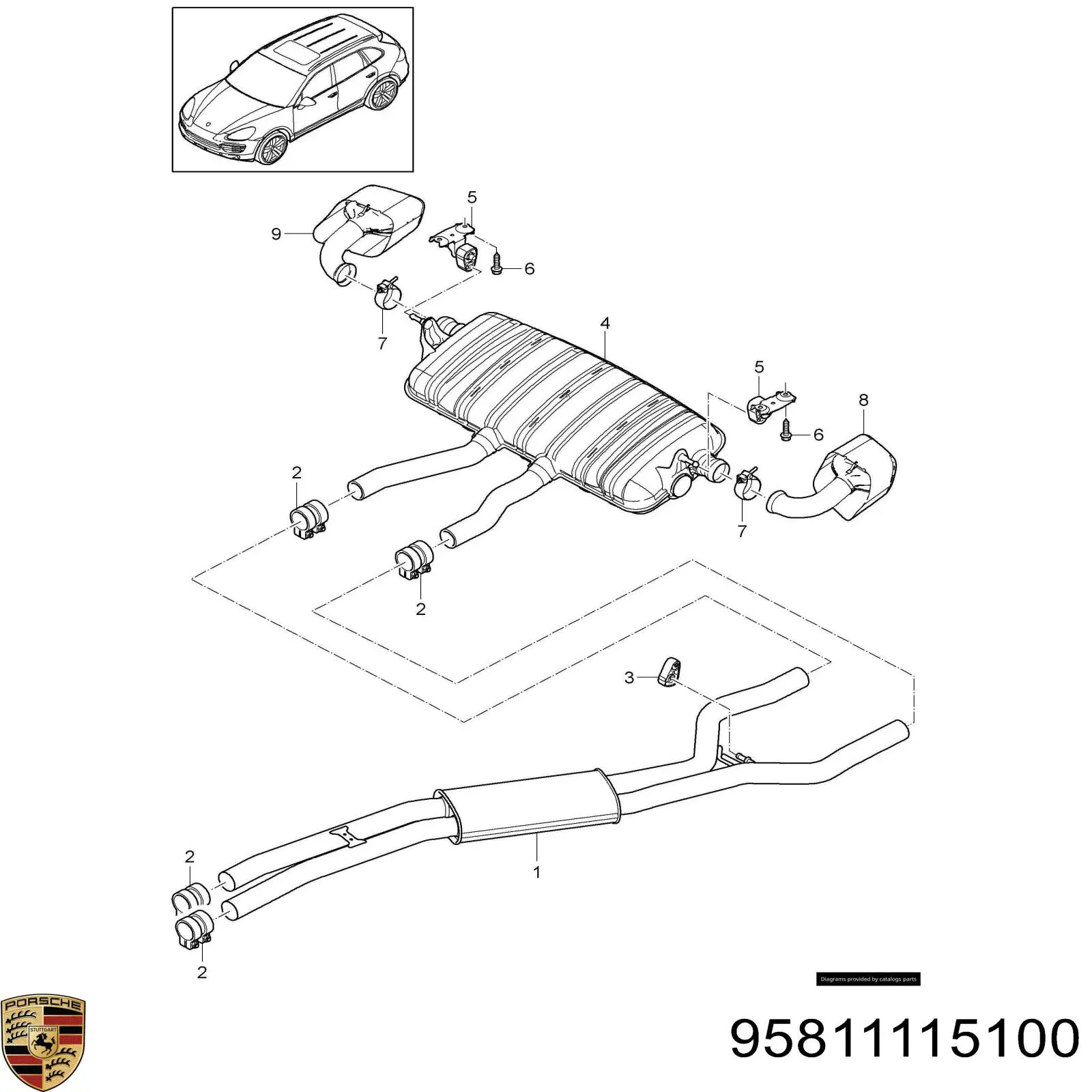 95811115100 Porsche 