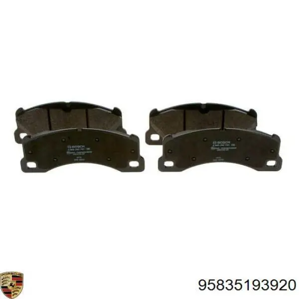 Купить 95835193920 Porsche Колодки тормозные
