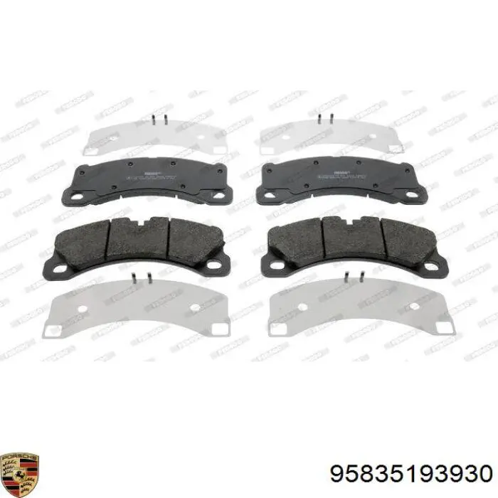 Купить 95835193930 Porsche Колодки тормозные