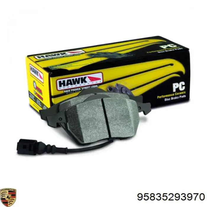 Купить 95835293970 Porsche Колодки тормозные задние, дисковые