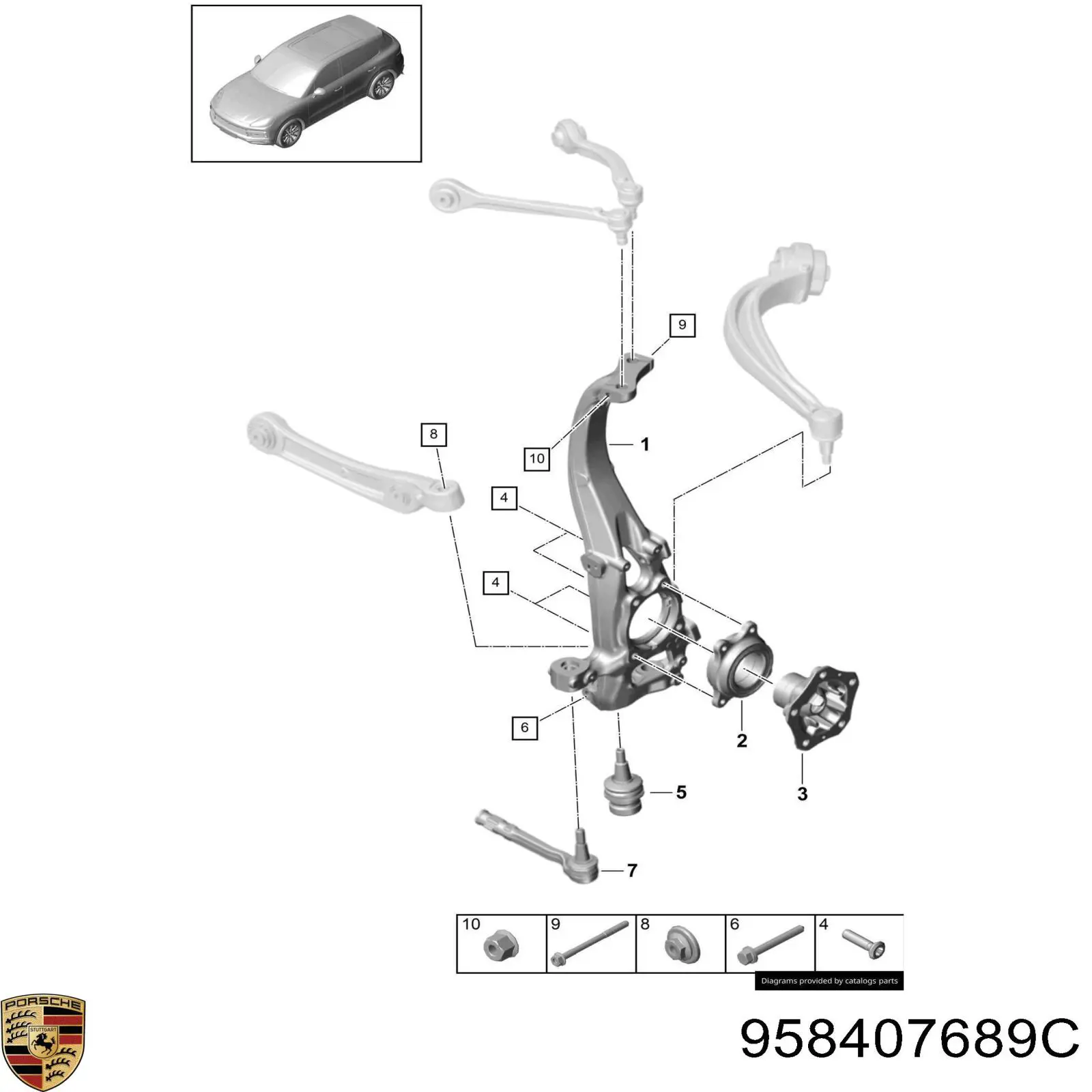 Шаровая опора 958407689C Porsche