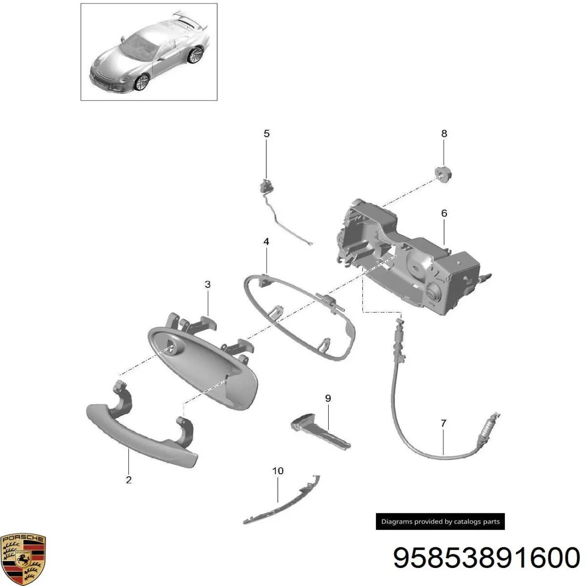 Купить 95853891600 Porsche 
