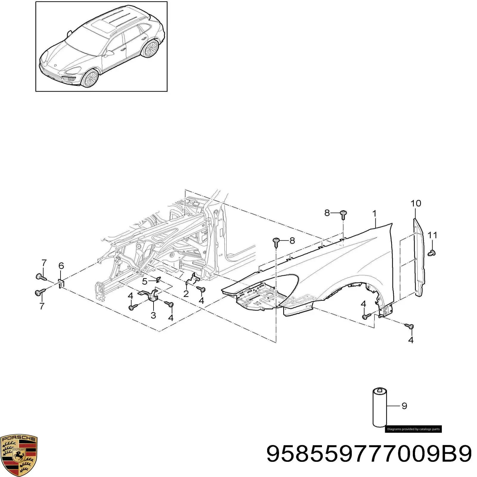  958559777009B9 Porsche