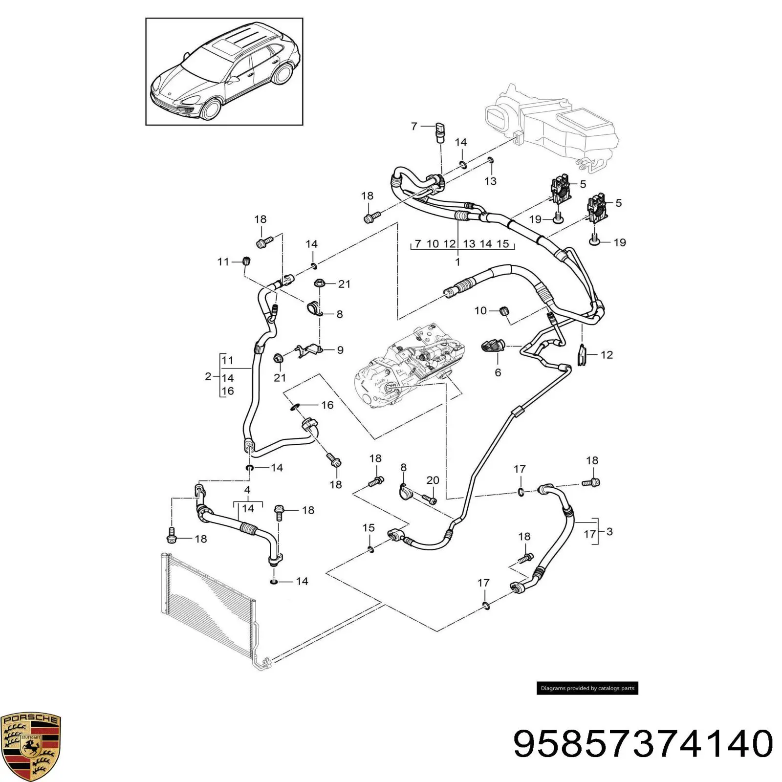  Porsche 95857374140 цена, от 157.91 USD