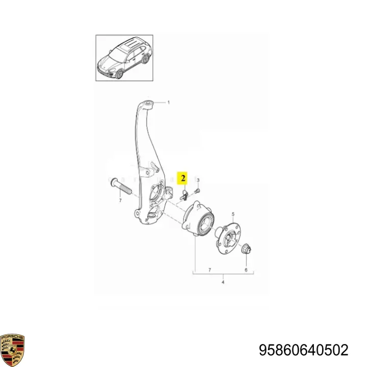 Датчик АБС передний 95860640502 Porsche