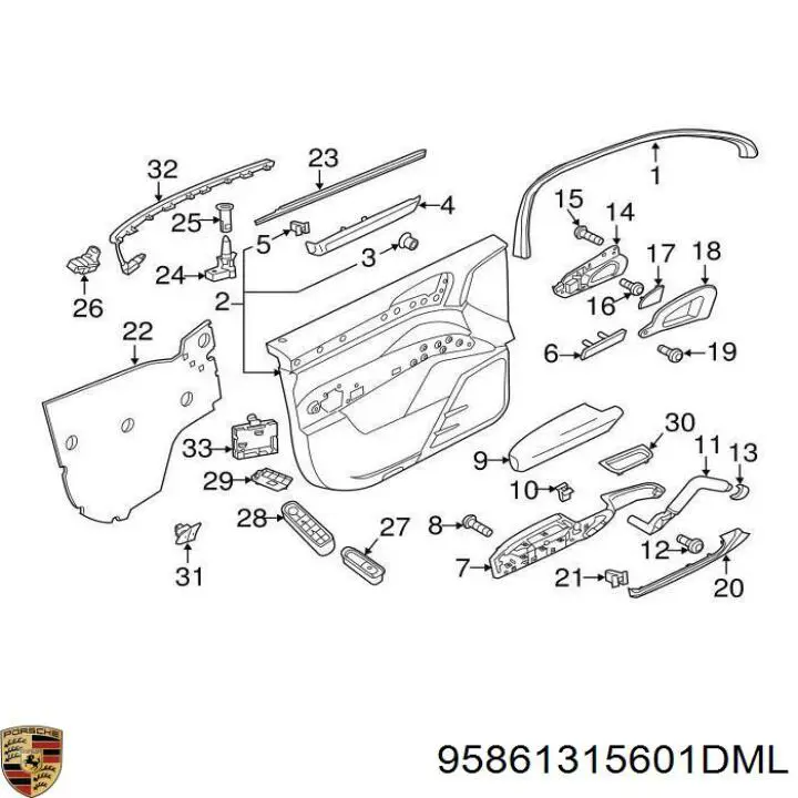  95861315601DML Porsche