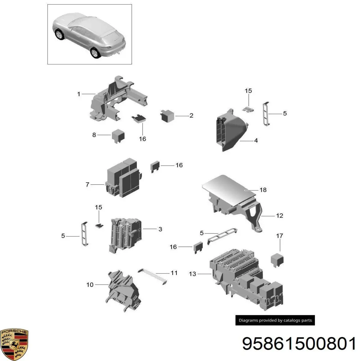  Porsche 95861500801 цена, от 12.67 USD