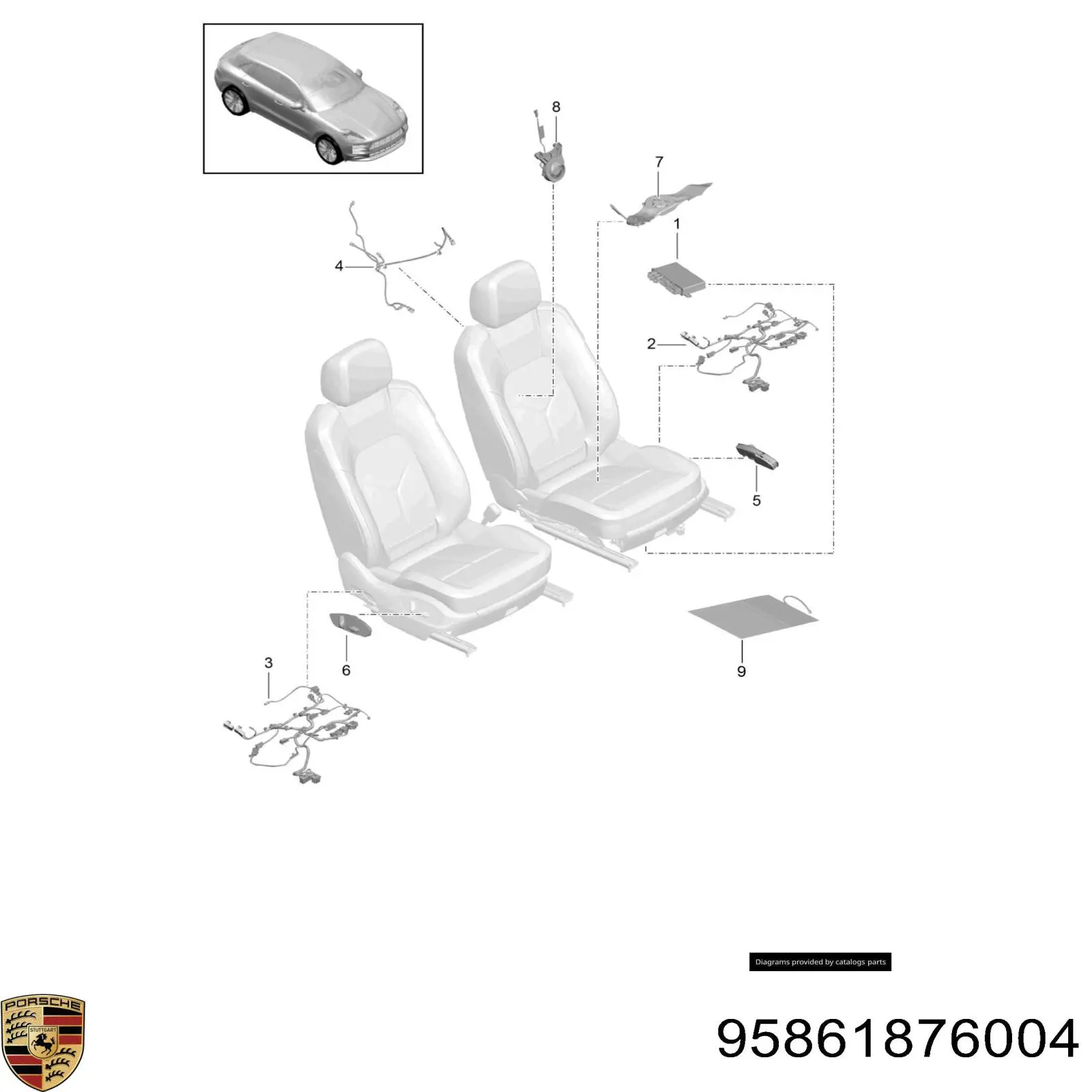 Купить 95861876004 Porsche 