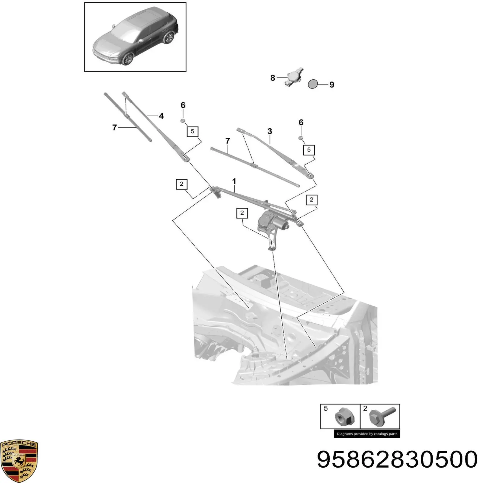  Porsche 95862830500 цена, от 6.36 USD