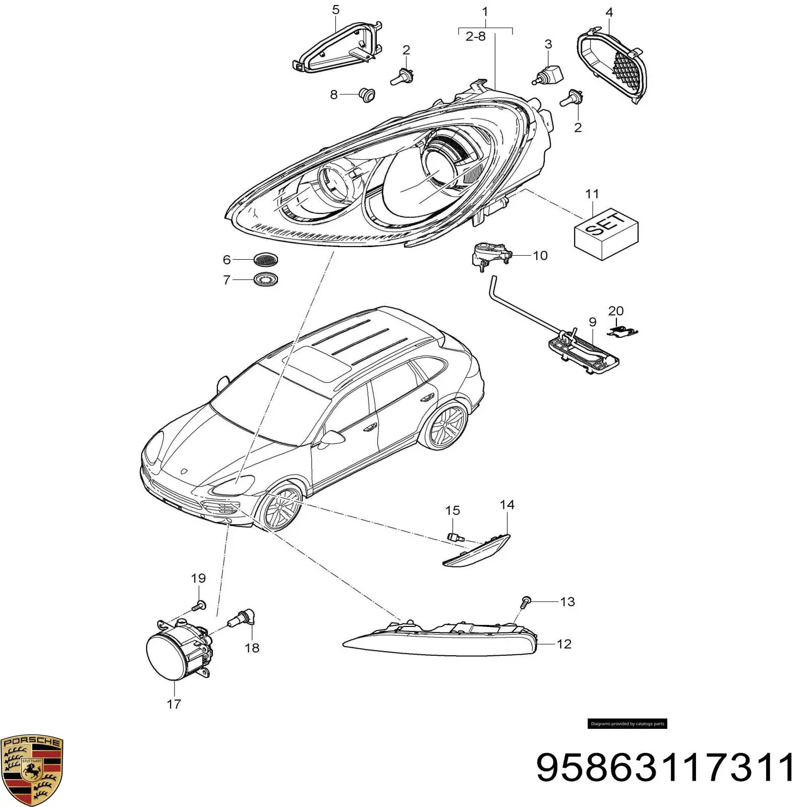  95863117311 Porsche