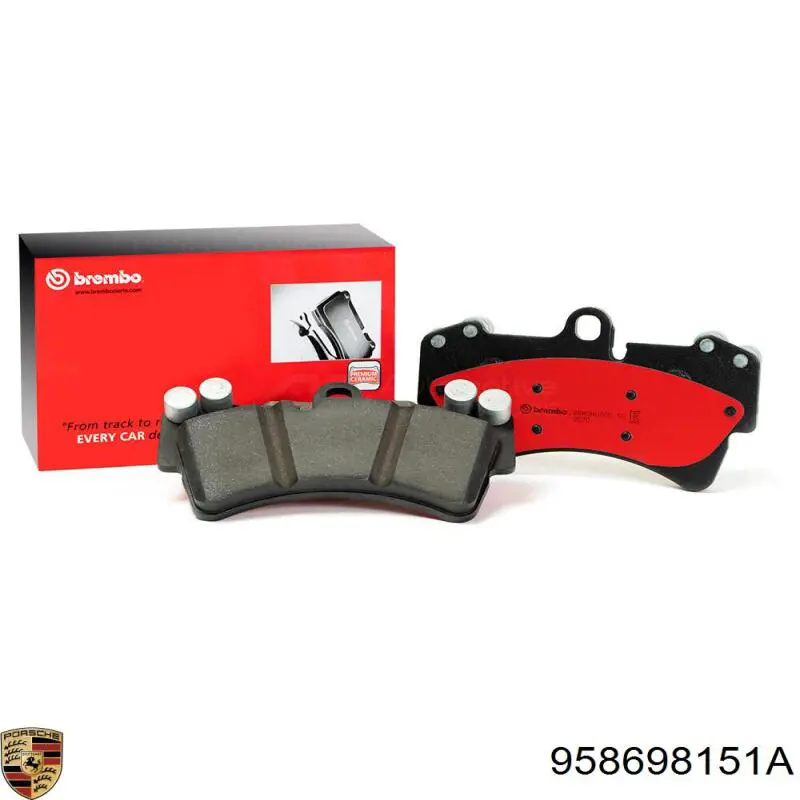 Купить 958698151A Porsche Колодки тормозные