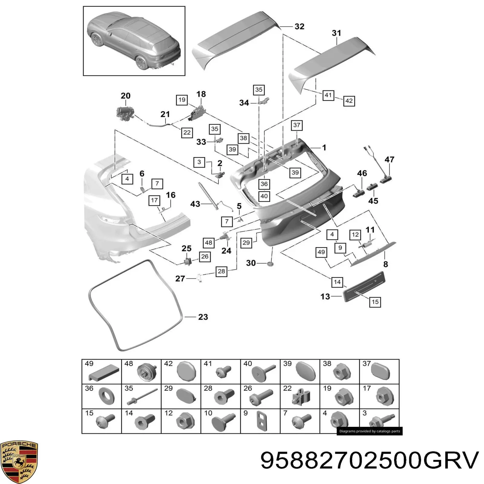  Porsche 95882702500GRV цена, от 135.59 USD