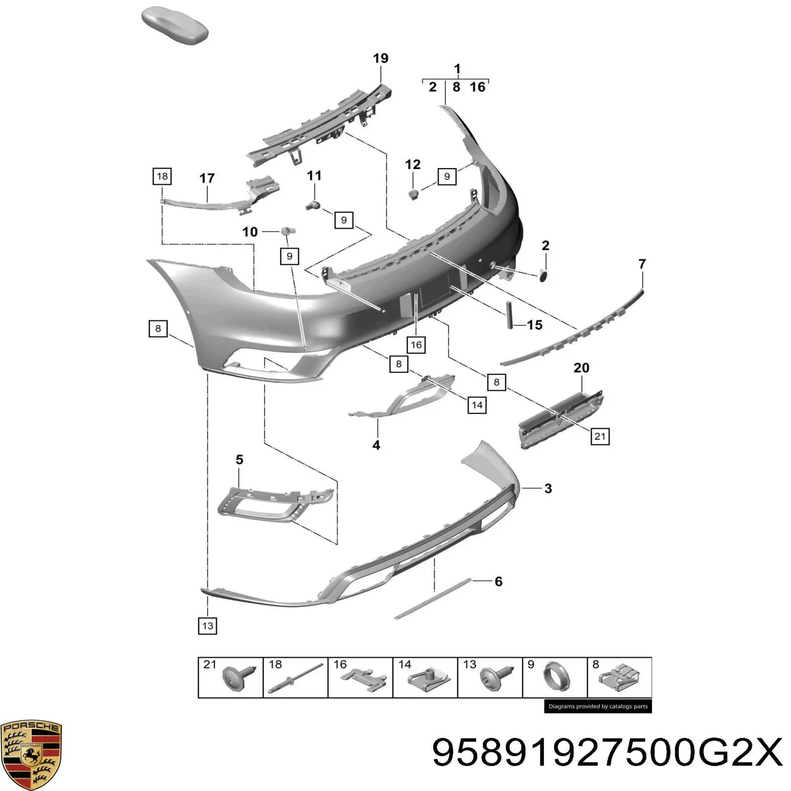 95891927500G2X Porsche 
