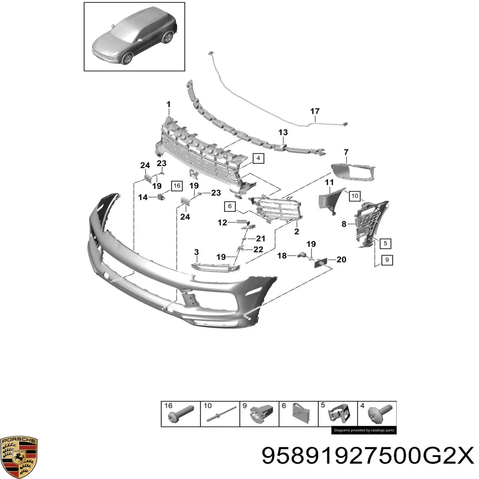  95891927500G2X Porsche