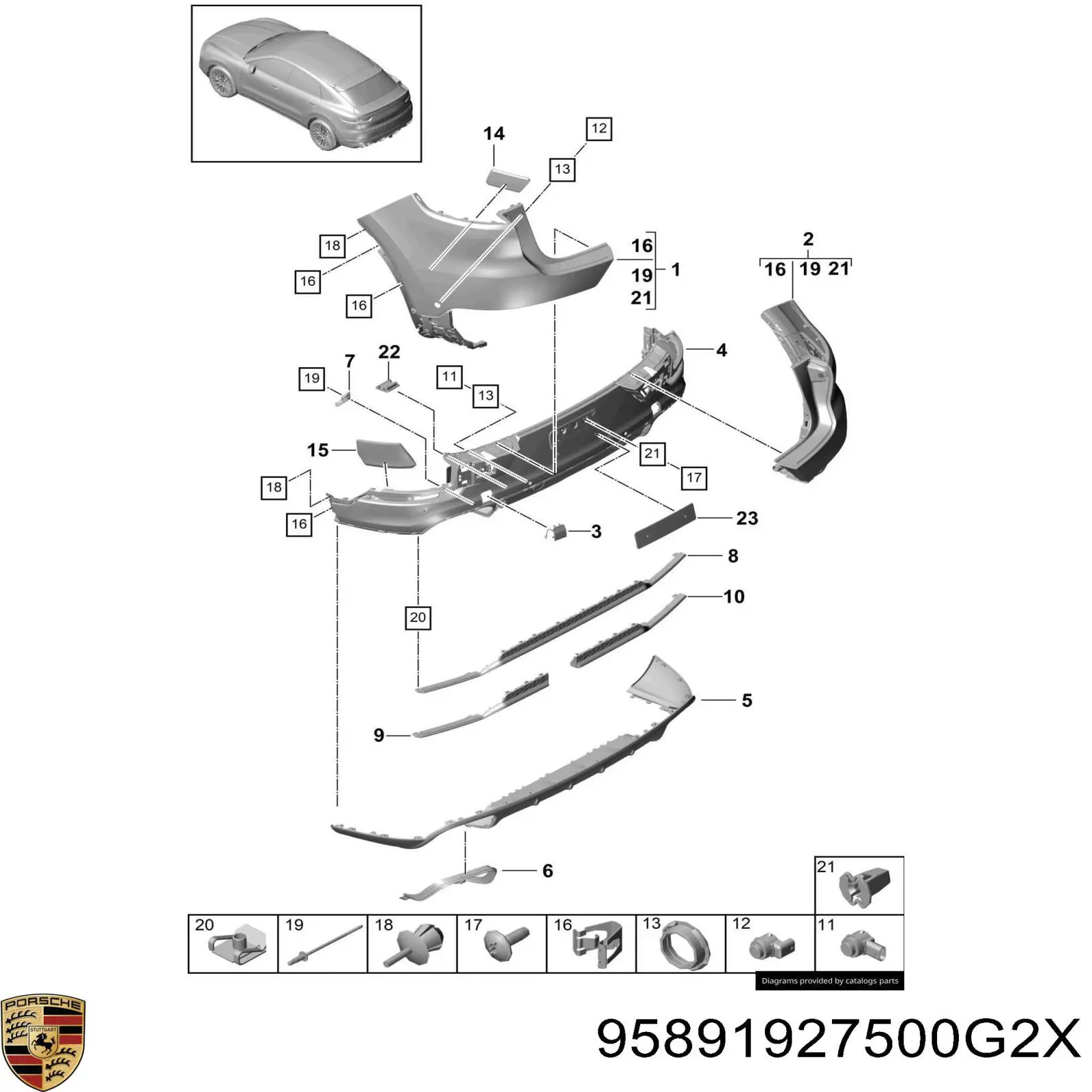 Купить 95891927500G2X Porsche 