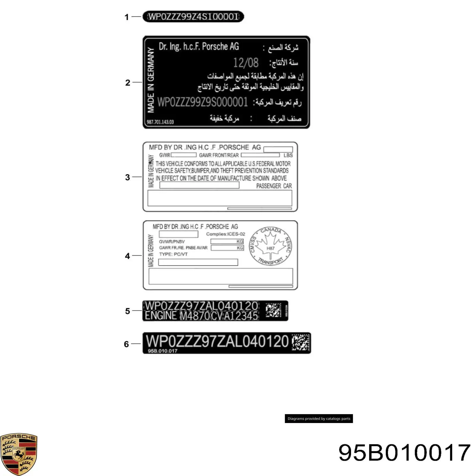 95B010017 Porsche 