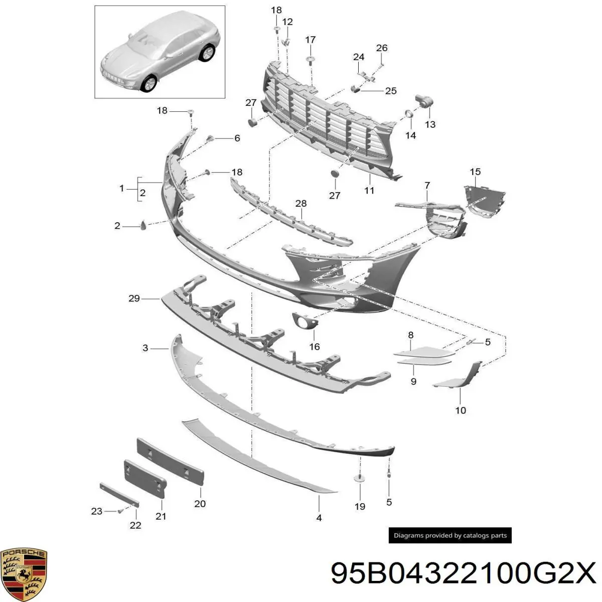 95B04322100G2X Porsche 