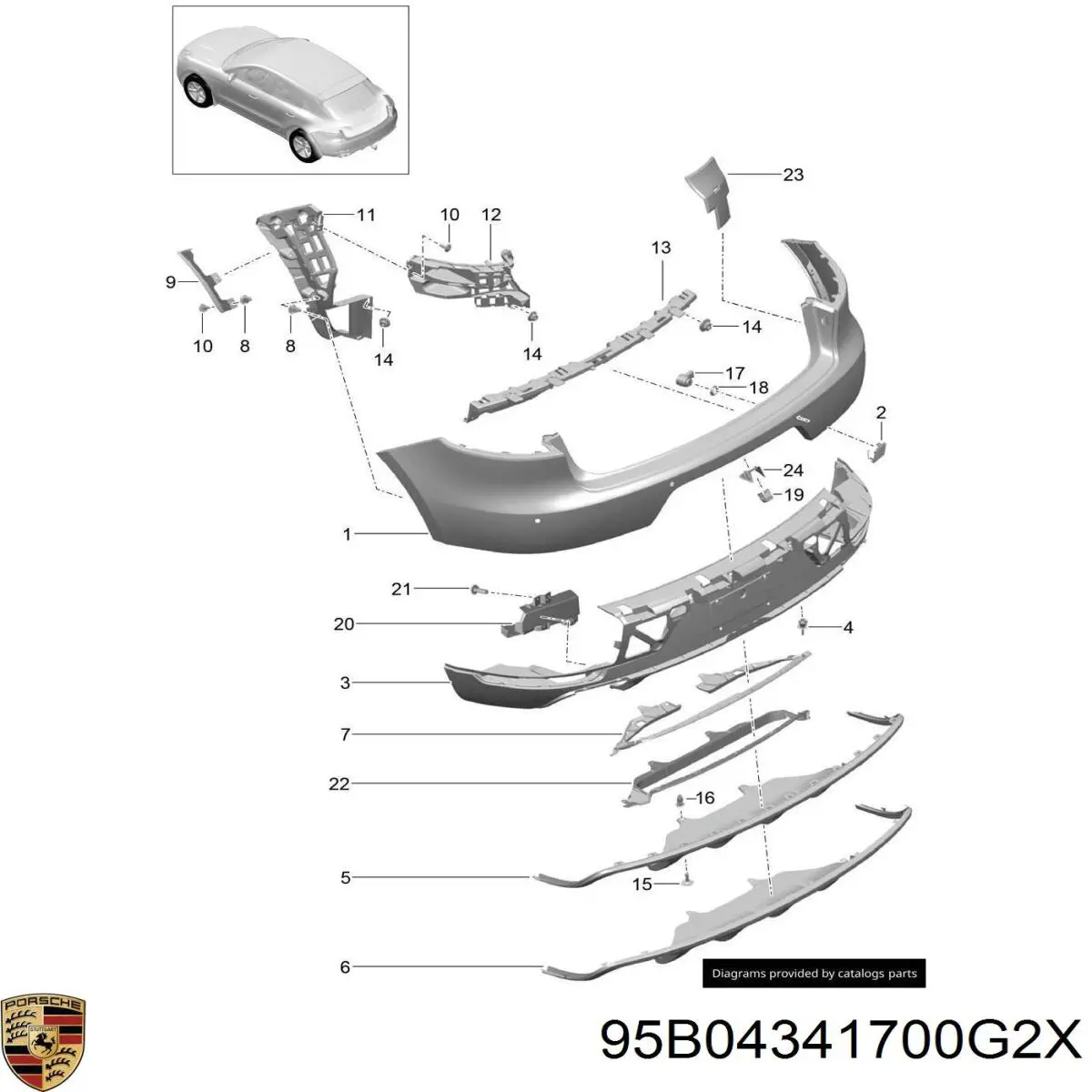 95B04341700G2X Porsche 
