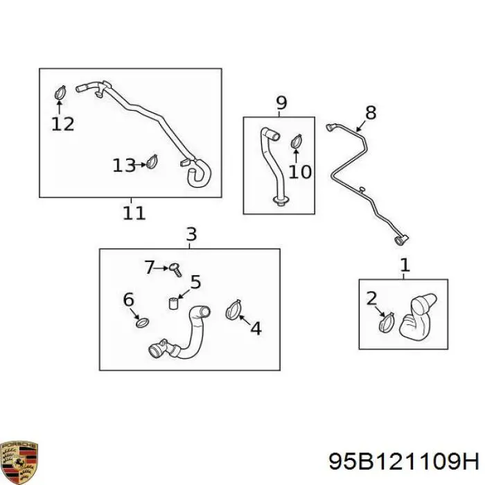 95B121109H Porsche 