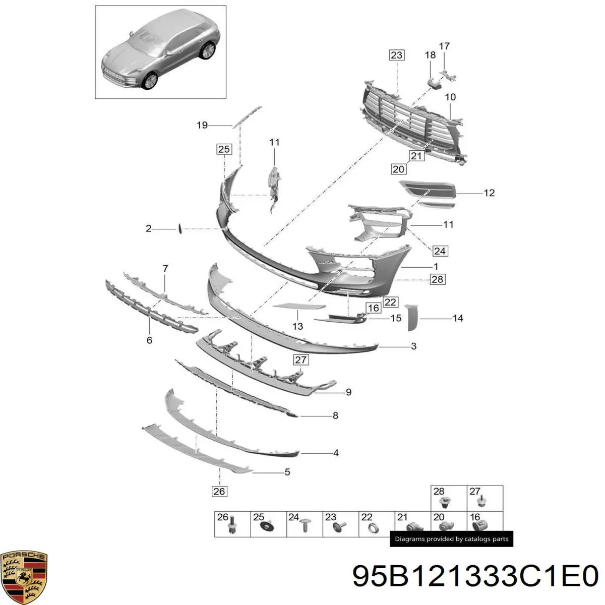  95B121333C1E0 Porsche