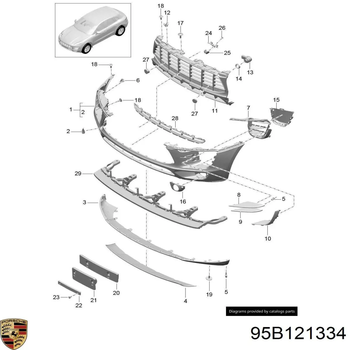  95B121334 Porsche