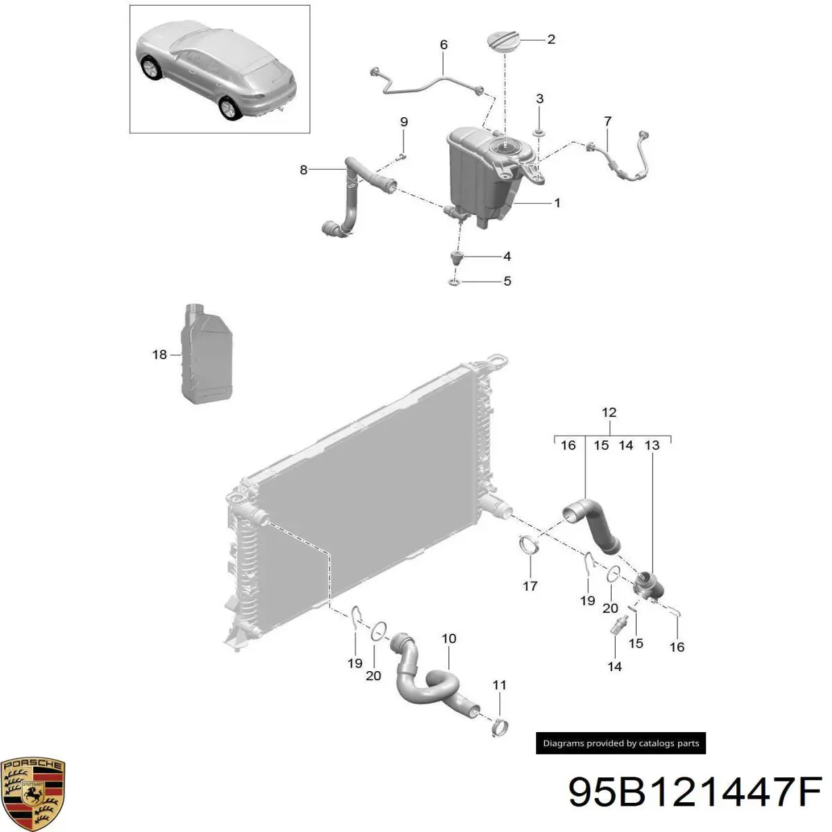  95B121447F Porsche