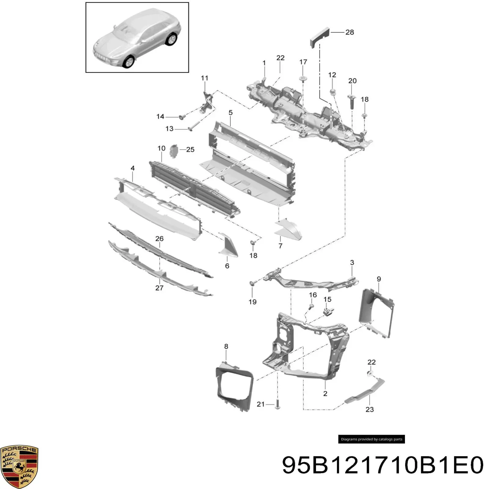  95B121710B1E0 Porsche