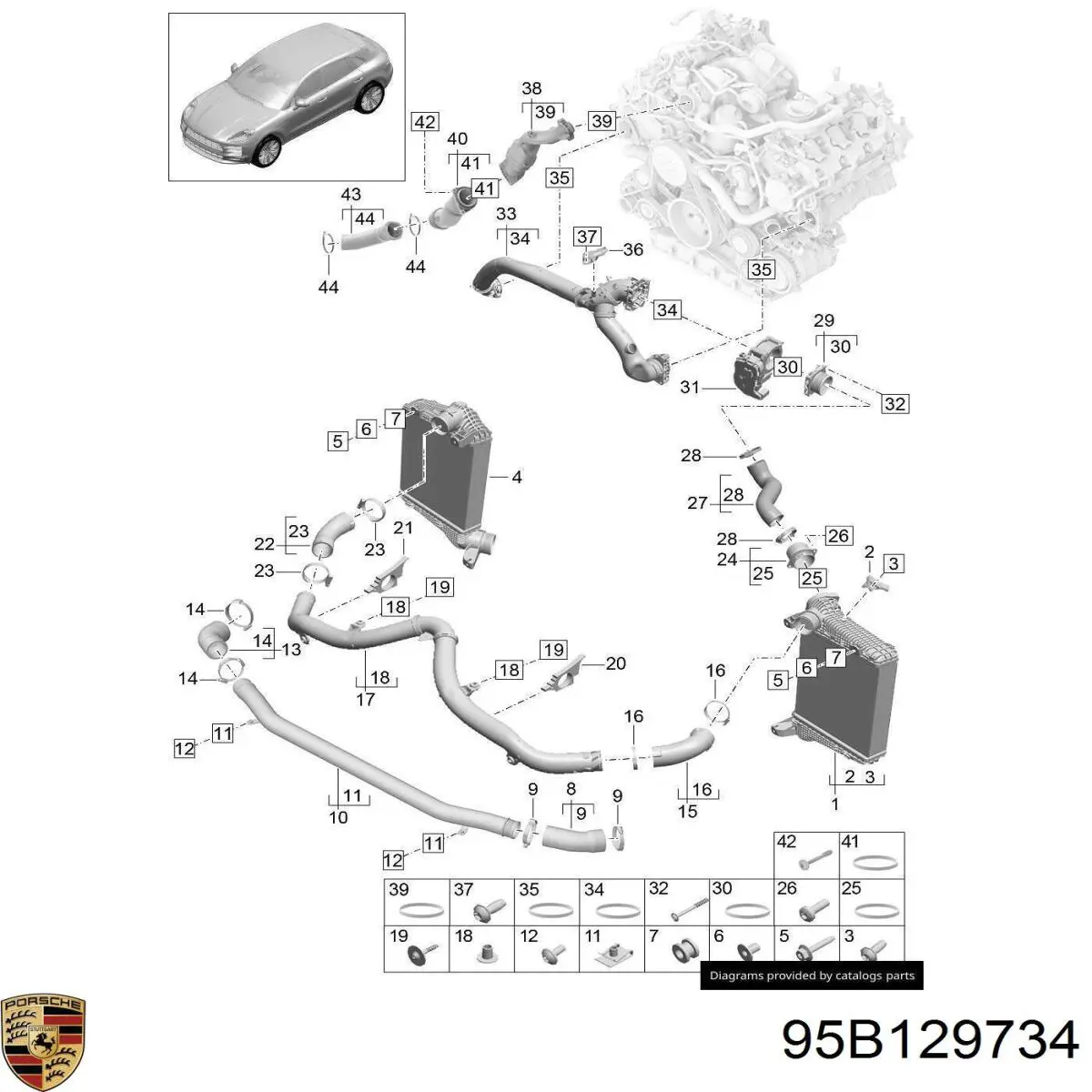  Porsche 95B129734 цена, от 8.54 USD