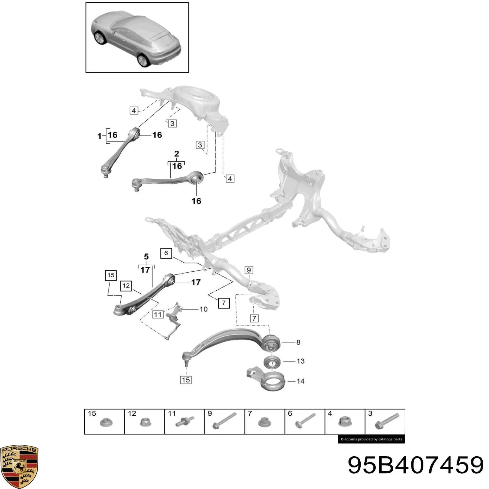  95B407459 Porsche