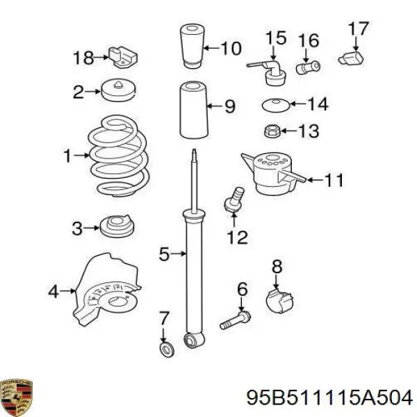  95B511115A504 Porsche