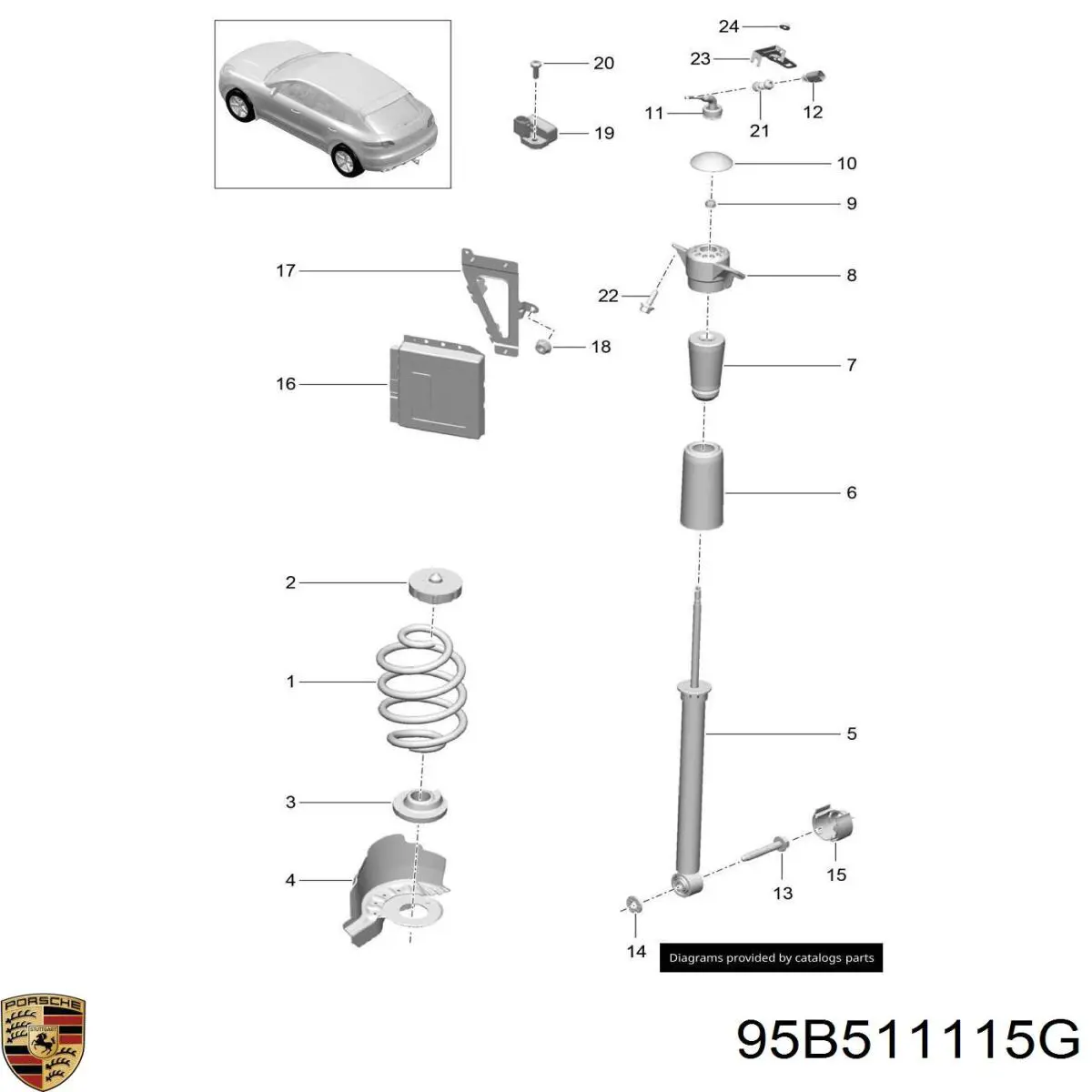  95B511115G Porsche