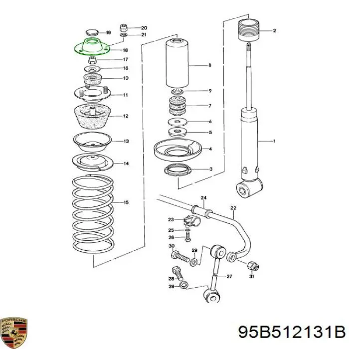 Купить 95B512131B Porsche 