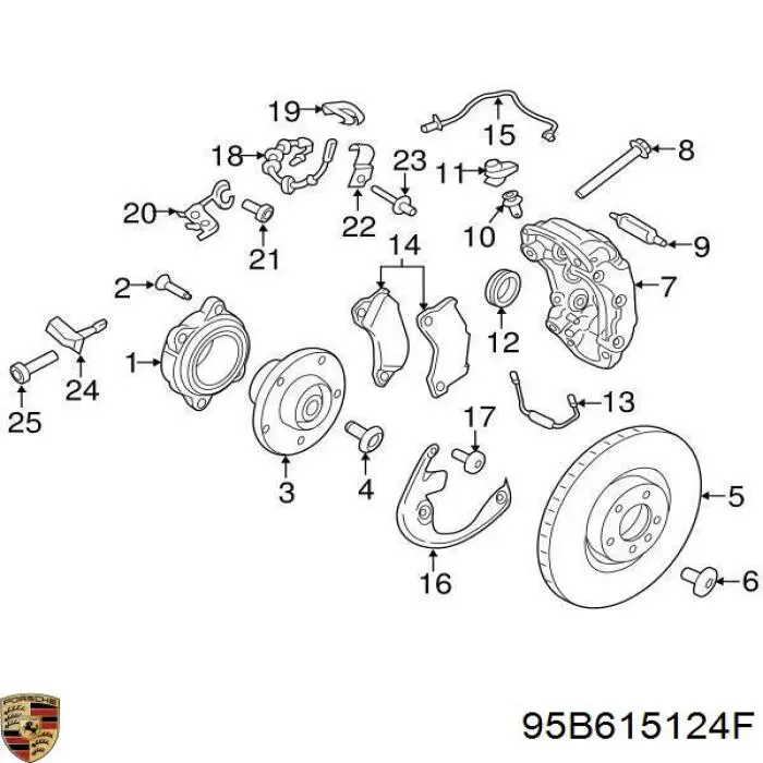 95B615124F Porsche 