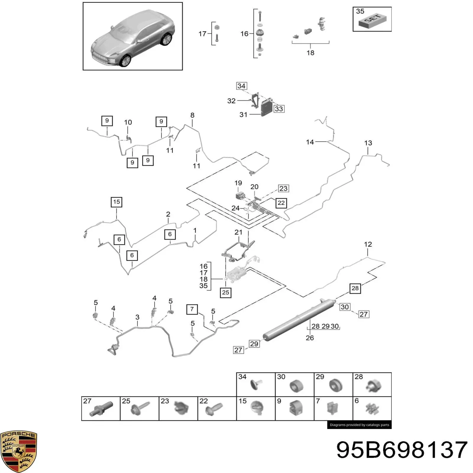  Porsche 95B698137 цена, от 45.65 USD